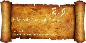Révész János névjegykártya